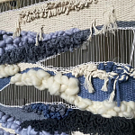 Современное ткачество гобелен в синих оттенках Blue Undine II варинант исполнения - 2 | Loft Concept в Санкт-петербурге