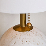 Настольная лампа на круглом основании из натурального камня Bartolomeo варинант исполнения - 2 | Loft Concept в Санкт-петербурге