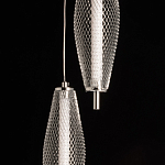 Люстра круглая каскадня с 5-ю плафонами из металлической сетки Mesh Lampshade Lighting варинант исполнения - 8 | Loft Concept в Санкт-петербурге