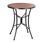 Столик приставной с круглой столешницей на металлическом черном основании Scenical Table варинант исполнения - 1 | Loft Concept в Санкт-петербурге