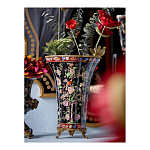 Ваза из фарфора черная с цветочной росписью и бронзовой стрекозой Spring Garden варинант исполнения - 5 | Loft Concept в Санкт-петербурге