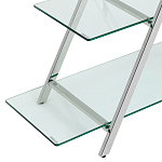 Стеллаж со стеклянными полками на стальном каркасе X-ray варинант исполнения - 5 | Loft Concept в Санкт-петербурге