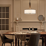 Люстра подвесная с двойным круглым плафоном из органзы и матового стекла Kichler варинант исполнения - 12 | Loft Concept в Санкт-петербурге