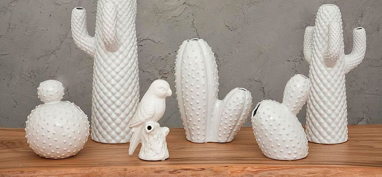 Фигурка керамика белый кактус White Cactus - Loft-Concept в Санкт-петербурге
