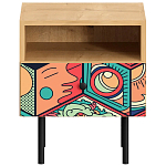 Прикроватная тумба с изображением на ящике Elise Nightstand варинант исполнения - 17 | Loft Concept в Санкт-петербурге