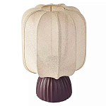 Настольная лампа с фактурным основанием и бежевым тканевым абажуром Modern Textured Table Lamp варинант исполнения - 1 | Loft Concept в Санкт-петербурге