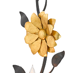 Бра черное с золотым цветком Bizarre Creation варинант исполнения - 1 | Loft Concept в Санкт-петербурге