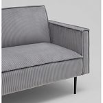 Диван современный вельветовый прямой Worcester Серый варинант исполнения - 3 | Loft Concept в Санкт-петербурге