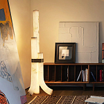 Торшер геометрический с тремя мраморными плафонами Marble Tripod варинант исполнения - 8 | Loft Concept в Санкт-петербурге