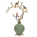 Фарфоровый подсвечник с бронзовым декором Eden Garden варинант исполнения - 1 | Loft Concept в Санкт-петербурге