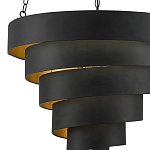 Подвесной светильник в форме спирали черный с золотой внутренней отделкой Warm Glow варинант исполнения - 1 | Loft Concept в Санкт-петербурге