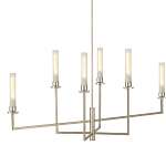 Люстра с 6-ю белыми матовыми плафонами из стекла в форме цилиндра Longitude варинант исполнения - 3 | Loft Concept в Санкт-петербурге