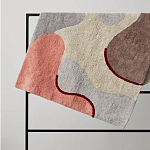 Ковер из хлопка с абстрактным принтом бежевого цвета Elysian Flow Blush варинант исполнения - 6 | Loft Concept в Санкт-петербурге