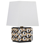 Настольная лампа с фигурным узором и трапециевидным абажуром Сonundrum варинант исполнения - 3 | Loft Concept в Санкт-петербурге