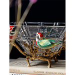 Чаша квадратная из прозрачного стекла с фигурками разноцветных птиц Eden Garden варинант исполнения - 3 | Loft Concept в Санкт-петербурге