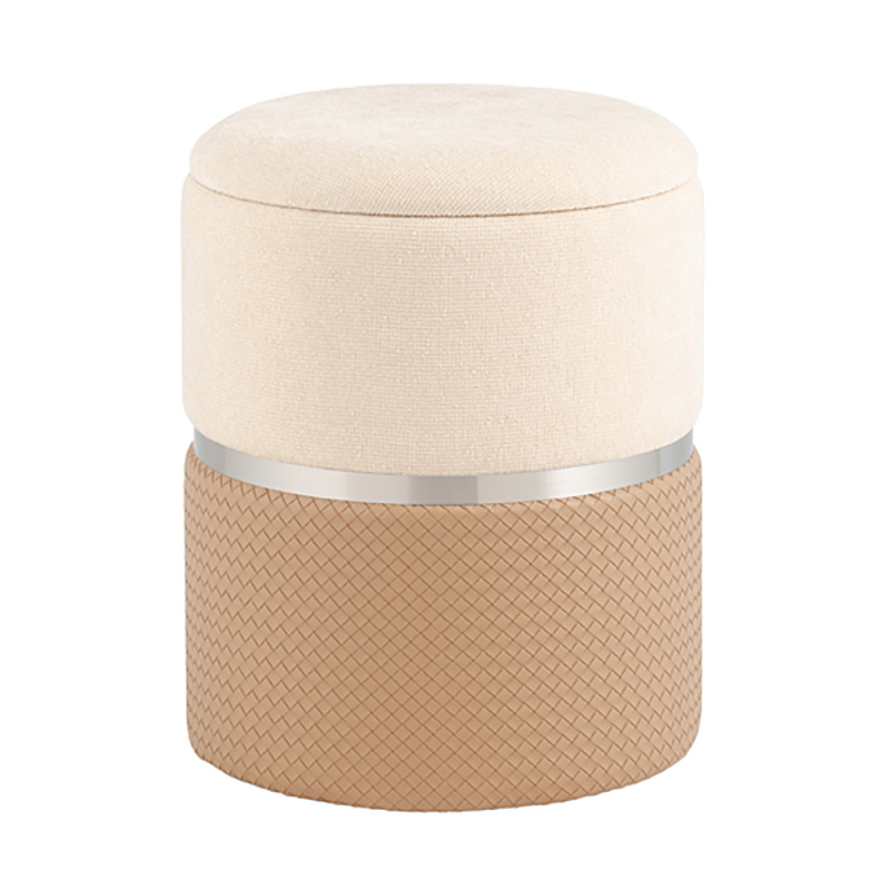 Пуф Mauldine с ящиком бежевый с экокожей Бежевый Молочный в Санкт-петербурге | Loft Concept 