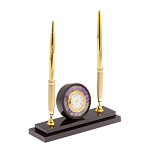 Часы настольные с двумя ручками из натурального камня Stone Clock варинант исполнения - 2 | Loft Concept в Санкт-петербурге