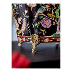 Кашпо из фарфора черная с цветочной росписью и бронзовой стрекозой Spring Garden варинант исполнения - 6 | Loft Concept в Санкт-петербурге