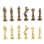 Шахматы Ренессанс из бронзы с доской из натурального камня Змеевик Decorative Thematic Chess  варинант исполнения - 5 | Loft Concept в Санкт-петербурге