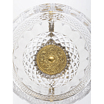 Чаша из рельефного стекла прозрачного цвета на бронзовой подставке Eden Garden варинант исполнения - 4 | Loft Concept в Санкт-петербурге