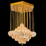 Люстра с фигурными подвесками из натурального камня Glowing Spheres варинант исполнения - 1 | Loft Concept в Санкт-петербурге