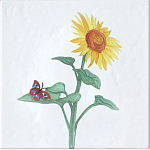 Плитка с узором Подсолнух варинант исполнения - 2 | Loft Concept в Санкт-петербурге