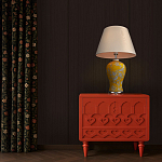 Настольная лампа желтая с изображением белых птиц Flight Among Acacia варинант исполнения - 5 | Loft Concept в Санкт-петербурге