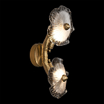 Бра с ветвистыми бронзовыми элементами и стеклянными рифлеными дисками Textured Glass Bra варинант исполнения - 5 | Loft Concept в Санкт-петербурге