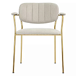 Стул Singer Chair с подлокотниками серый на золотистых ножках варинант исполнения - 1 | Loft Concept в Санкт-петербурге