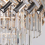 Люстра многоярусная с переплетенными металлическими элементами черного и золотого цвета и прозрачными хрустальными подвесками Empire Chandelier Crystal варинант исполнения - 4 | Loft Concept в Санкт-петербурге