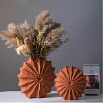 Ваза керамическая в виде круглой терракотовой морской раковины Galapagos варинант исполнения - 2 | Loft Concept в Санкт-петербурге