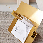 Дизайнерский журнальный стол фигурный золотого цвета Ufuri варинант исполнения - 2 | Loft Concept в Санкт-петербурге