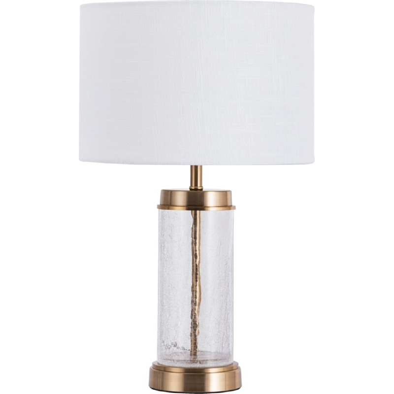 Настольная лампа Craquelure Glass Table lamp Белый Латунь Прозрачный Настольная лампа Craquelure Glass Table lamp Белый Латунь Прозрачный в Санкт-петербурге | Loft Concept