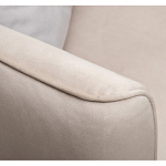 Диван двухместный раскладной светло-серый с кантом Pride варинант исполнения - 6 | Loft Concept в Санкт-петербурге