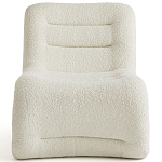 Кресло изогнутое с обивкой из ткани букле Smooth Bend Boucle Chair варинант исполнения - 2 | Loft Concept в Санкт-петербурге