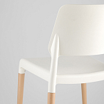 Пластиковый стул на ножках из массива бука Ferret White варинант исполнения - 7 | Loft Concept в Санкт-петербурге