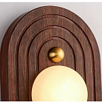 Настенный светильник с деревянным резным основанием Wood Wall Lamp варинант исполнения - 1 | Loft Concept в Санкт-петербурге