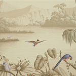 Обои ручная роспись Le Brésil Amarelo Sepia варинант исполнения - 2 | Loft Concept в Санкт-петербурге