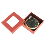 Зеркало карманное двухстороннее круглое из натурального камня Серафинит в подарочной упаковке Gold Stone Mirrors варинант исполнения - 3 | Loft Concept в Санкт-петербурге