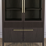 Витрина Primo со стеклянными фасадами и буфетом шпон Темный орех варинант исполнения - 6 | Loft Concept в Санкт-петербурге