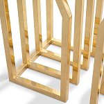 Консоль с чёрной столешницей и золотым фигурным основанием Cosmo варинант исполнения - 1 | Loft Concept в Санкт-петербурге