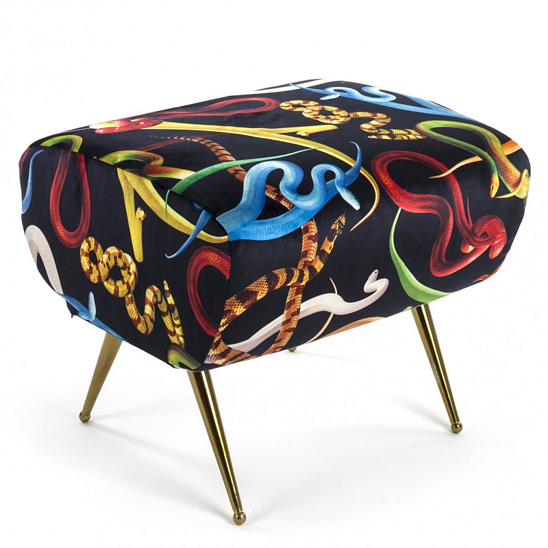 Оттоманка Seletti Pouf Snakes Мульти Латунь в Санкт-петербурге | Loft Concept 