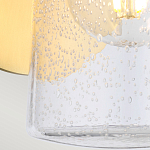 Бра цвета латунь с прозрачным цилиндрическим плафоном из пузырчатого стекла Kichler варинант исполнения - 5 | Loft Concept в Санкт-петербурге