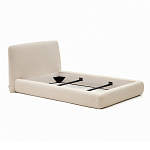 Кровать со съемным бежевым чехлом из ткани букле White Boucle Collection варинант исполнения - 2 | Loft Concept в Санкт-петербурге