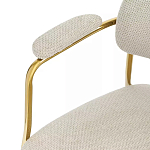 Стул Singer Chair с подлокотниками серый на золотистых ножках варинант исполнения - 6 | Loft Concept в Санкт-петербурге