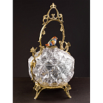 Конфетница с бронзовой ручкой и фарфоровой птичкой на крышке Eden Garden варинант исполнения - 5 | Loft Concept в Санкт-петербурге