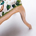 Банкетка из натурального бука золотистая с изображением птиц и цветов Blooming Birds варинант исполнения - 3 | Loft Concept в Санкт-петербурге