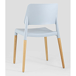 Пластиковый стул на ножках из массива бука Ferret Grey-Blue варинант исполнения - 4 | Loft Concept в Санкт-петербурге