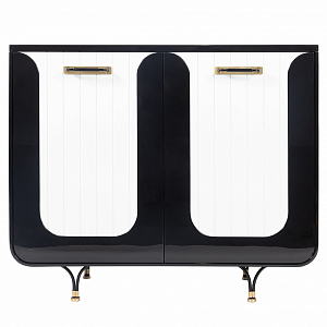 Черно-белый распашной комод Accordo