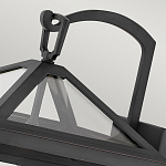 Настенный фонарь черного цвета с прозрачным стеклянным плафоном трапециевидной формы Hinkley варинант исполнения - 2 | Loft Concept в Санкт-петербурге